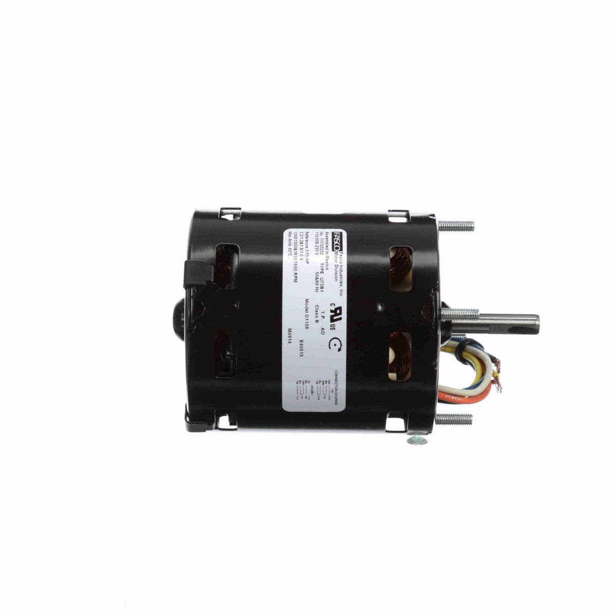 FASCO OEM Replacement Motor, 1/15 HP, 1 Ph, 60 Hz, 115/208-230 V, 1630/1550 RPM, 1 Speed, 3.3" Diameter, OAO - D1156