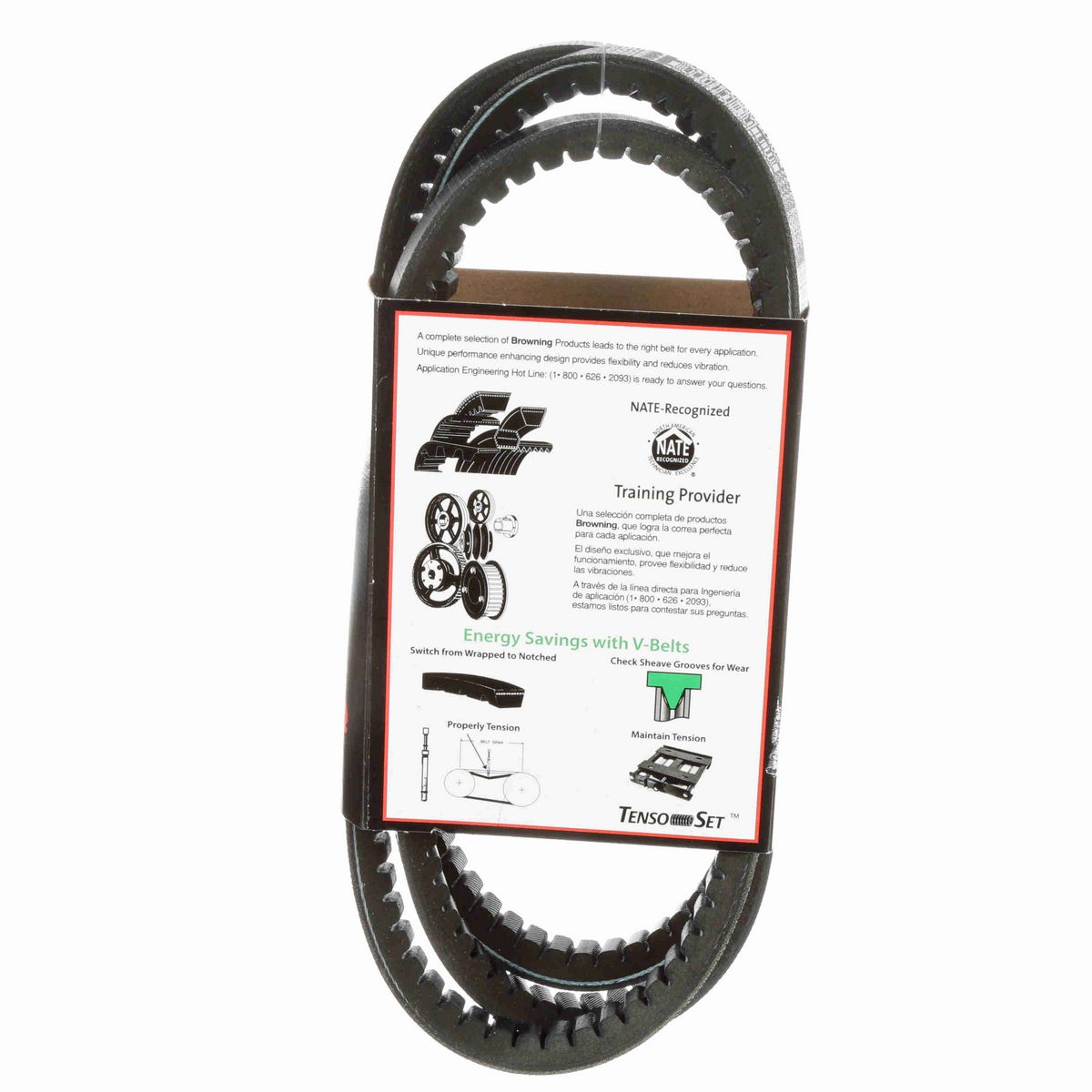 Browning EPDM Notched Belt 98% Efficient - BX76