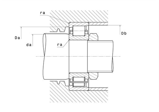 Однорядный цилиндрический роликоподшипник NTN NF208