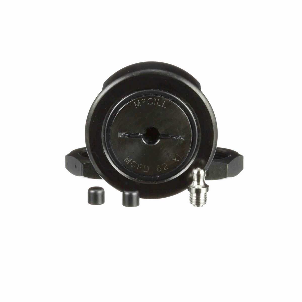 Опорный ролик с цапфой McGill CAMROL MCFD 62 X, цилиндрический, повышенной грузоподъемности, со щитком, со шлицем под отвёртку, метрический