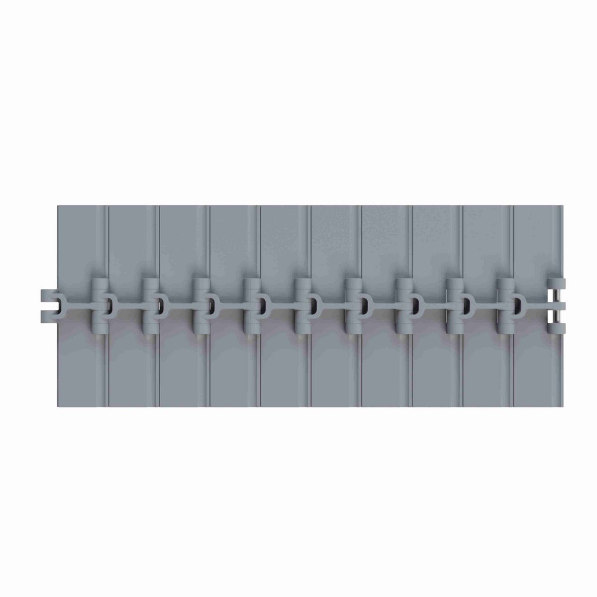 Rexnord 820 Straight Running Solid Top, Material: Silver Platinum Series, Width: 7.5in, Pitch: 1.5in - 81431535