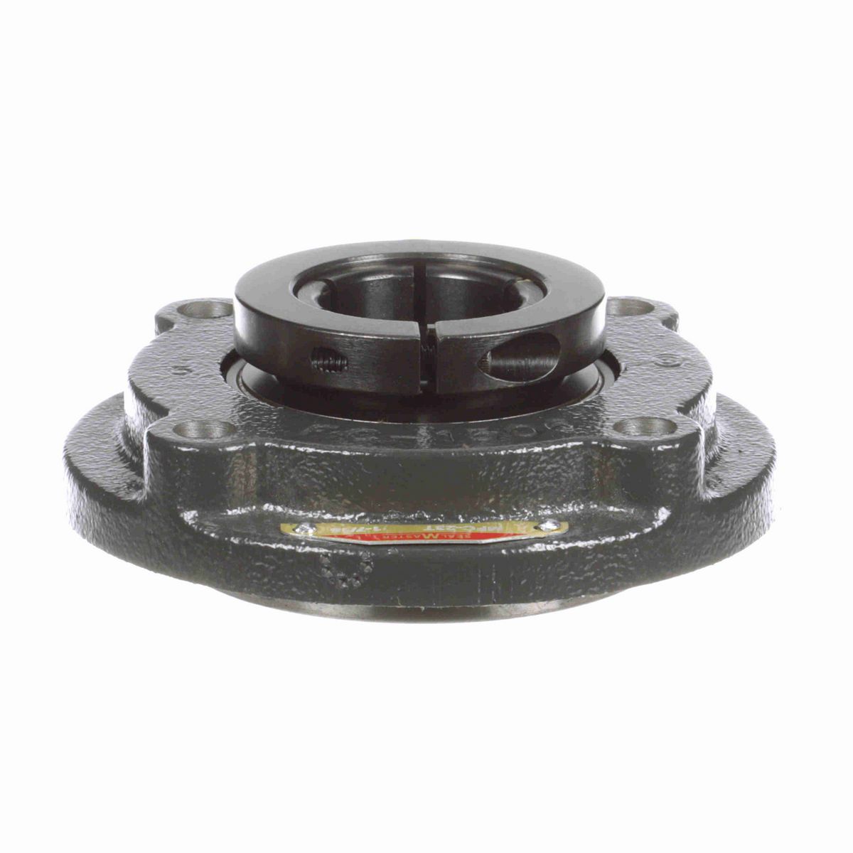 Sealmaster Mounted Cast Iron Flange Cartridge Ball Bearing - 52100 Bearing Steel, Black Oxided - Concentric Lock - MFC-23T