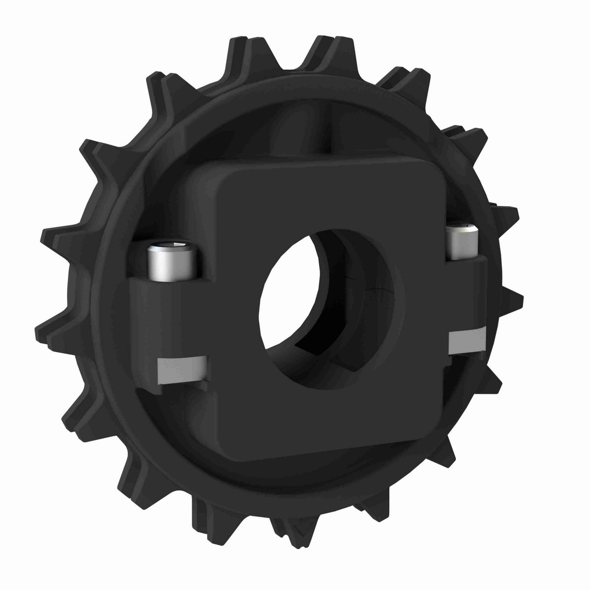 Rexnord 8500 Series Split Molded Nylon Sprocket with 17 Teeth and 1in Round Idler Bore - 614-174-4