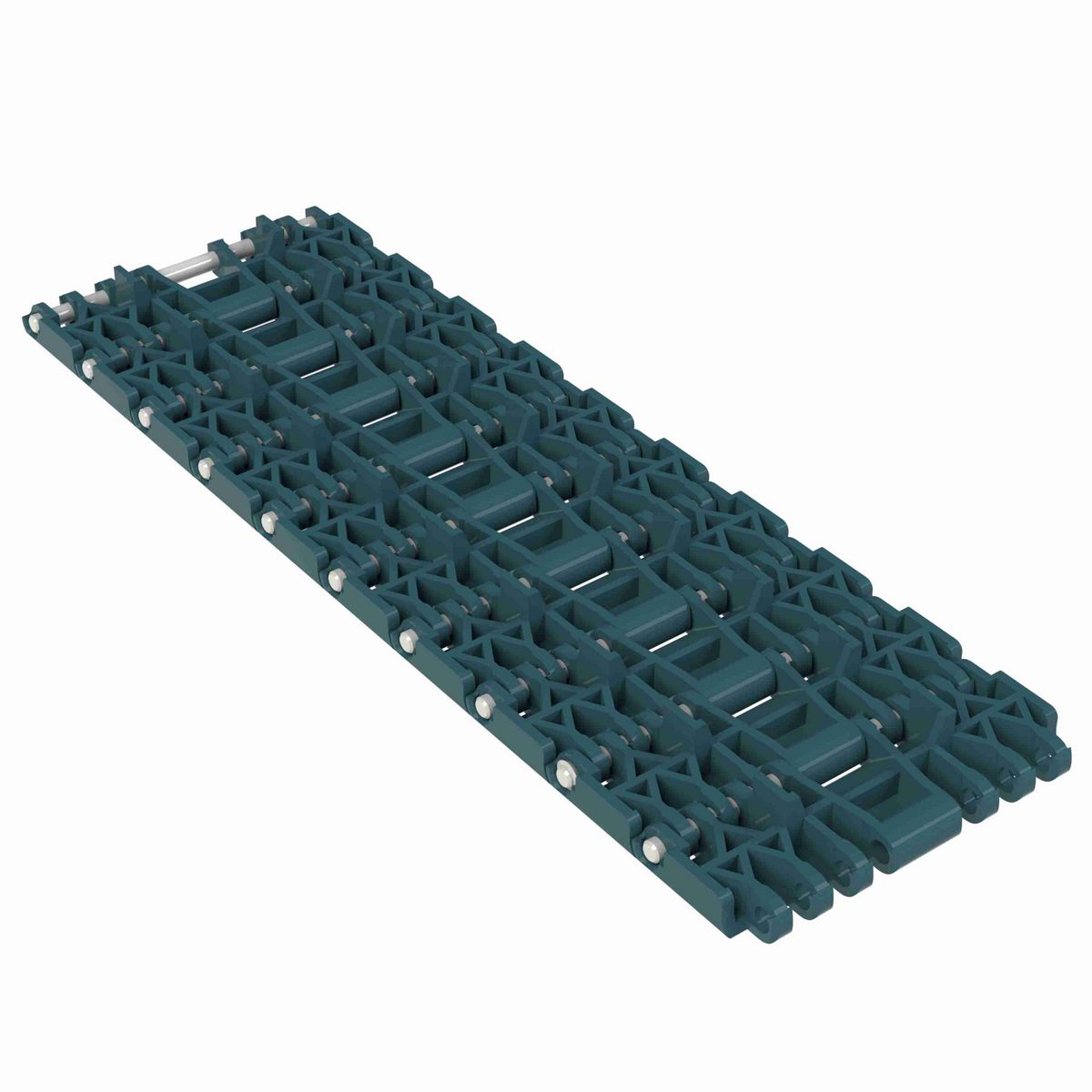 Rexnord 1001FT Straight Running Solid Top, Material: Green Low Friction Acetal, Width: 84mm, Pitch: 1in - 876.38.73