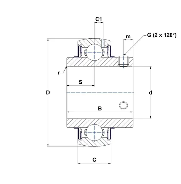 Подшипник с корпусом HGF UC205-14
