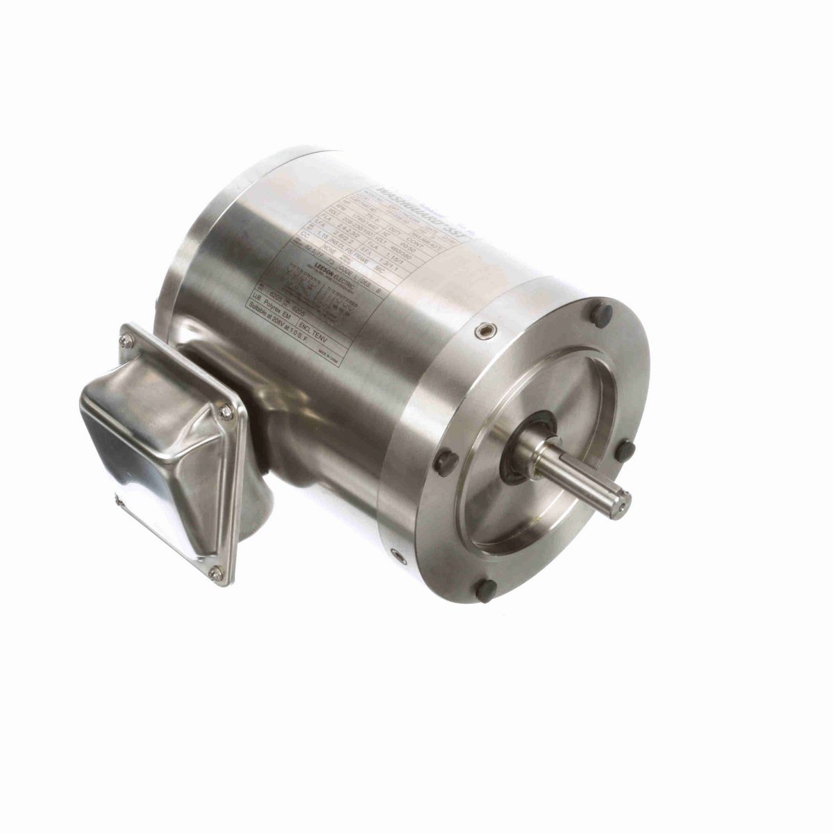 LEESON SST Duck™ General Purpose Motor, 0.75 & 0.50 HP, 3 Ph, 60 & 50 Hz, 230/460 & 190/380 V, 1800 & 1500 RPM, 56C Frame, TENV - 191208.00
