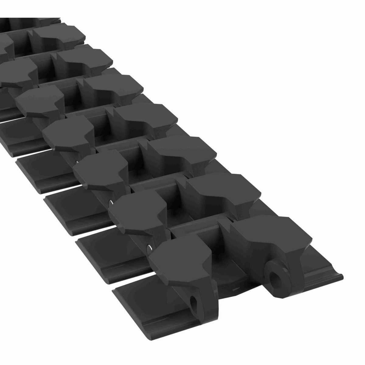 Rexnord 880TAB BO Side-flexing Solid Top Tight Radius, Material: Black Anti-Static, Width: 3.25in, Pitch: 1.5in - 81414341