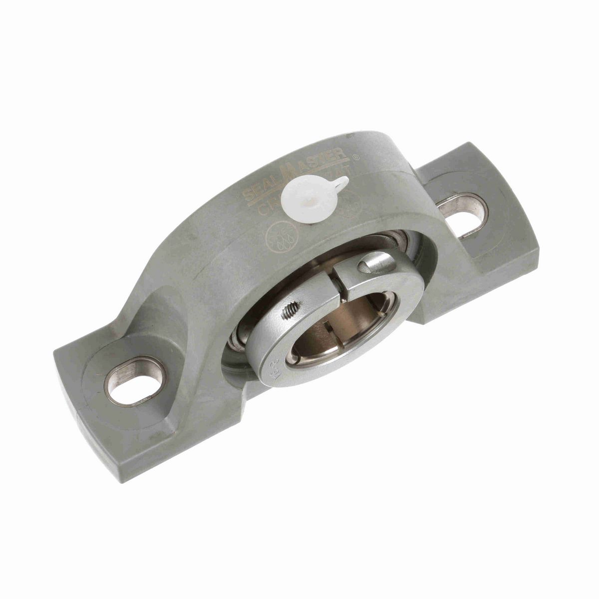 Sealmaster Mounted Composite Two Bolt Pillow Block Ball Bearing - 52100 Bearing Steel, Phosphorus Nickel Coated - Concentric Lock - Corrosion Resistant - CRPC-PN24T