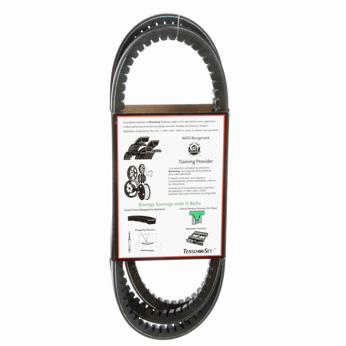 Browning EPDM Notched Belt 98% Efficient - BX85