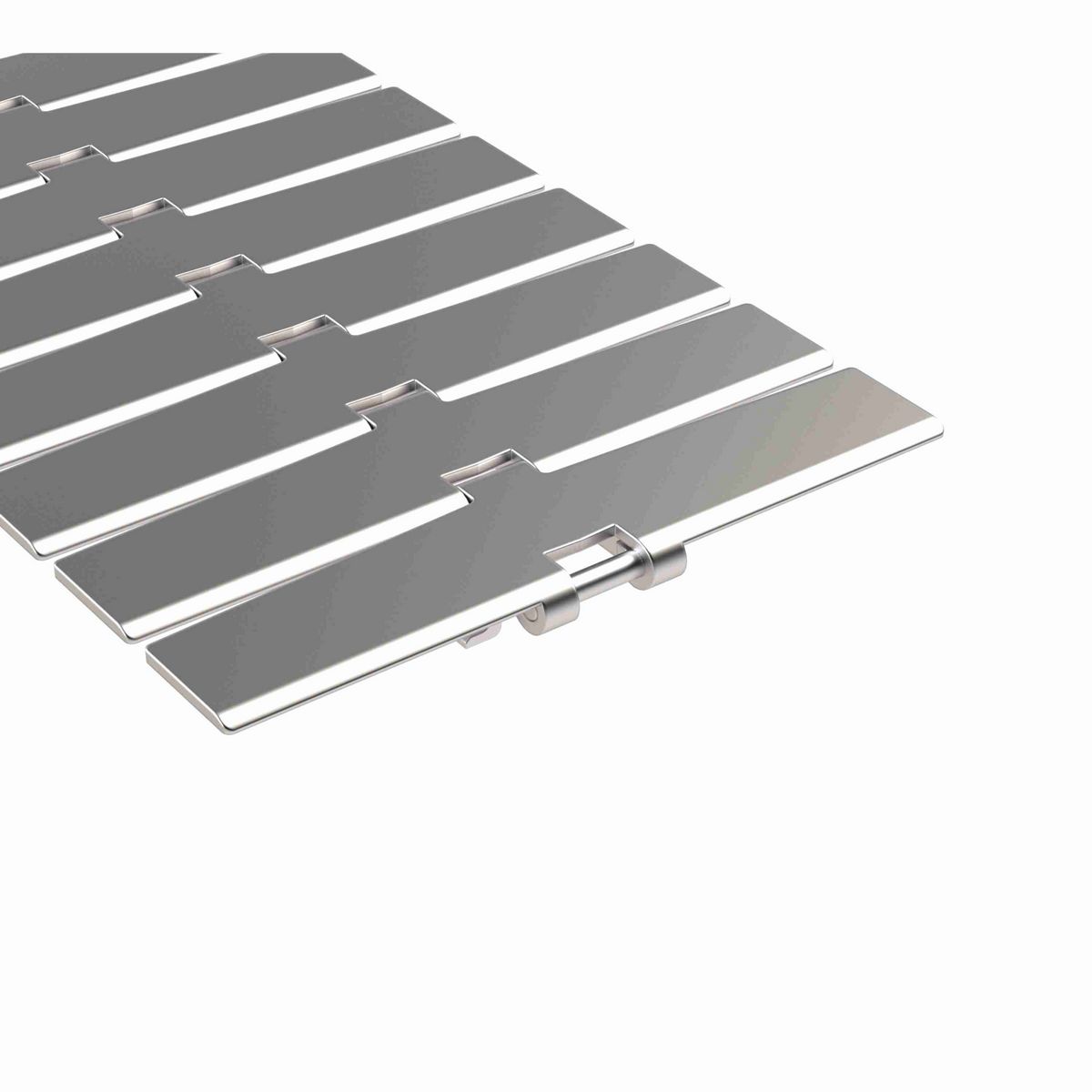 Rexnord 881TAB Side-flexing Solid Top, Material: Austenitic Stainless Steel, Width: 7.5in, Pitch: 1.5in - 765.31.72