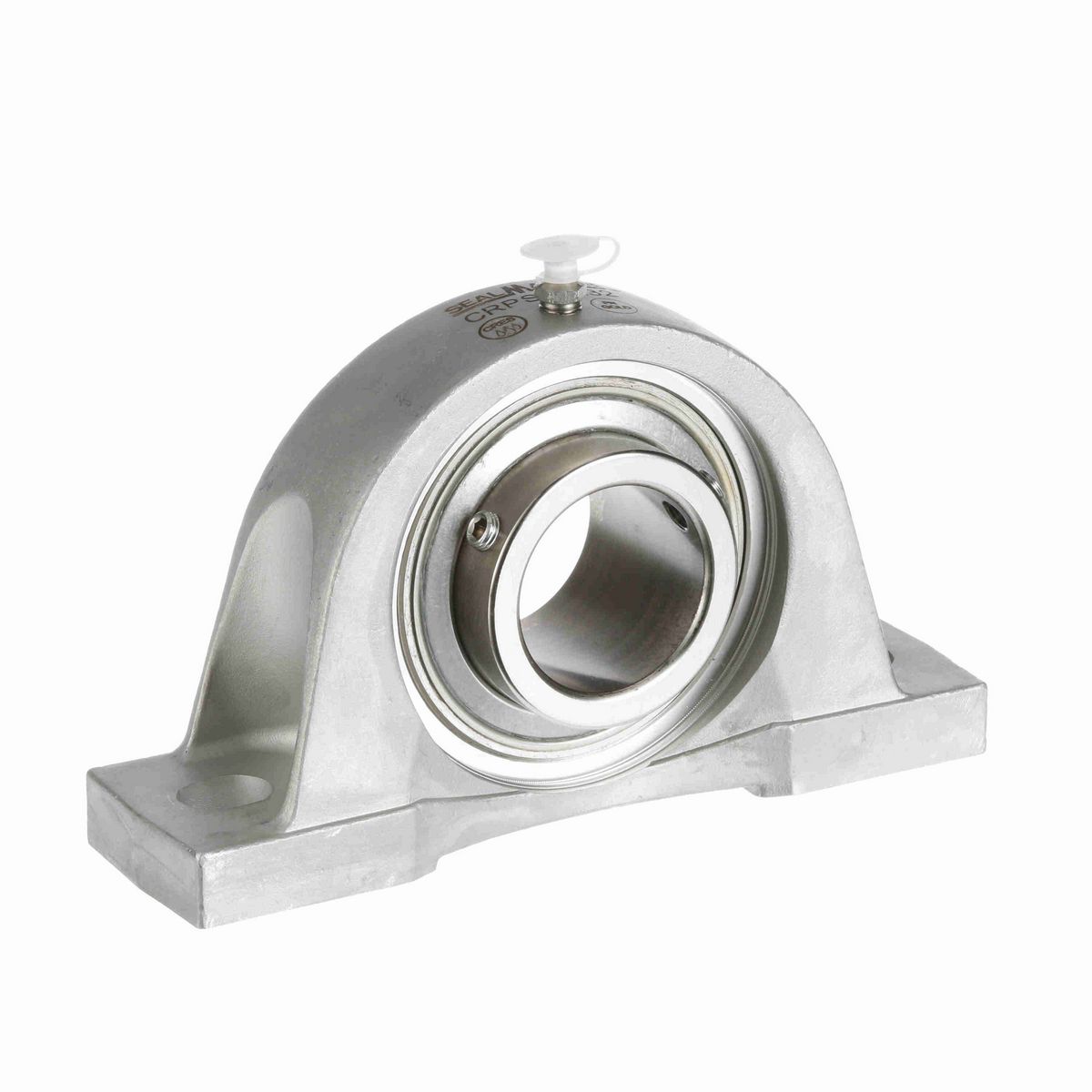 Sealmaster Mounted Stainless Steel Two Bolt Pillow Block Ball Bearing - 52100 Bearing Steel, Phosphorus Nickel Coated - Setscrew Lock - Corrosion Resistant - CRPS-PN32
