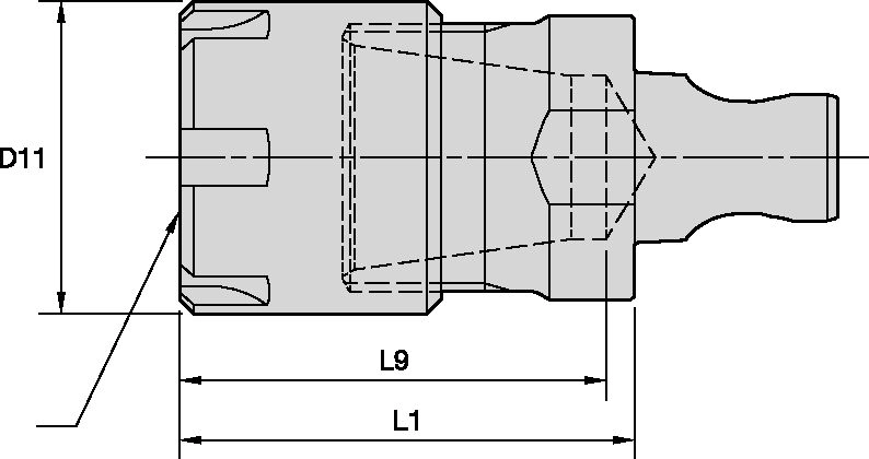 ER Collet Chucks Kennametal ER - KM Micro Collet Chuck [1898058]