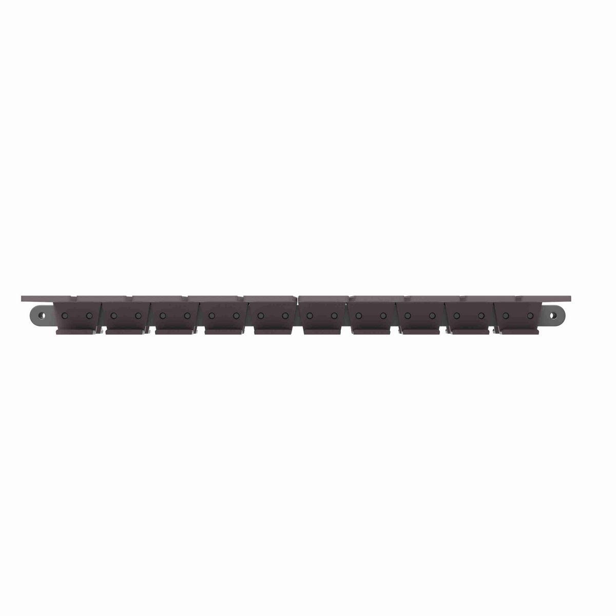 Rexnord 1873TAB Side-flexing Solid Top, Material: Brown High Performance, Width: 12in, Pitch: 1.5in - 81426346