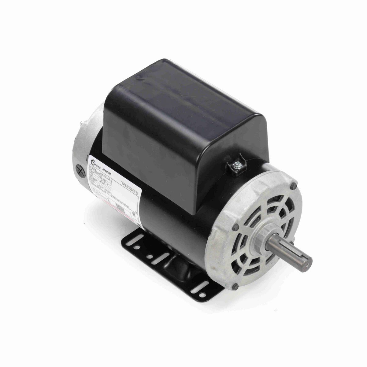 Century Air Compressor Motor, 5.0 HP, 1 Ph, 60 Hz, 208-230 V, 3600 RPM, R56HZ Frame, DP - B386