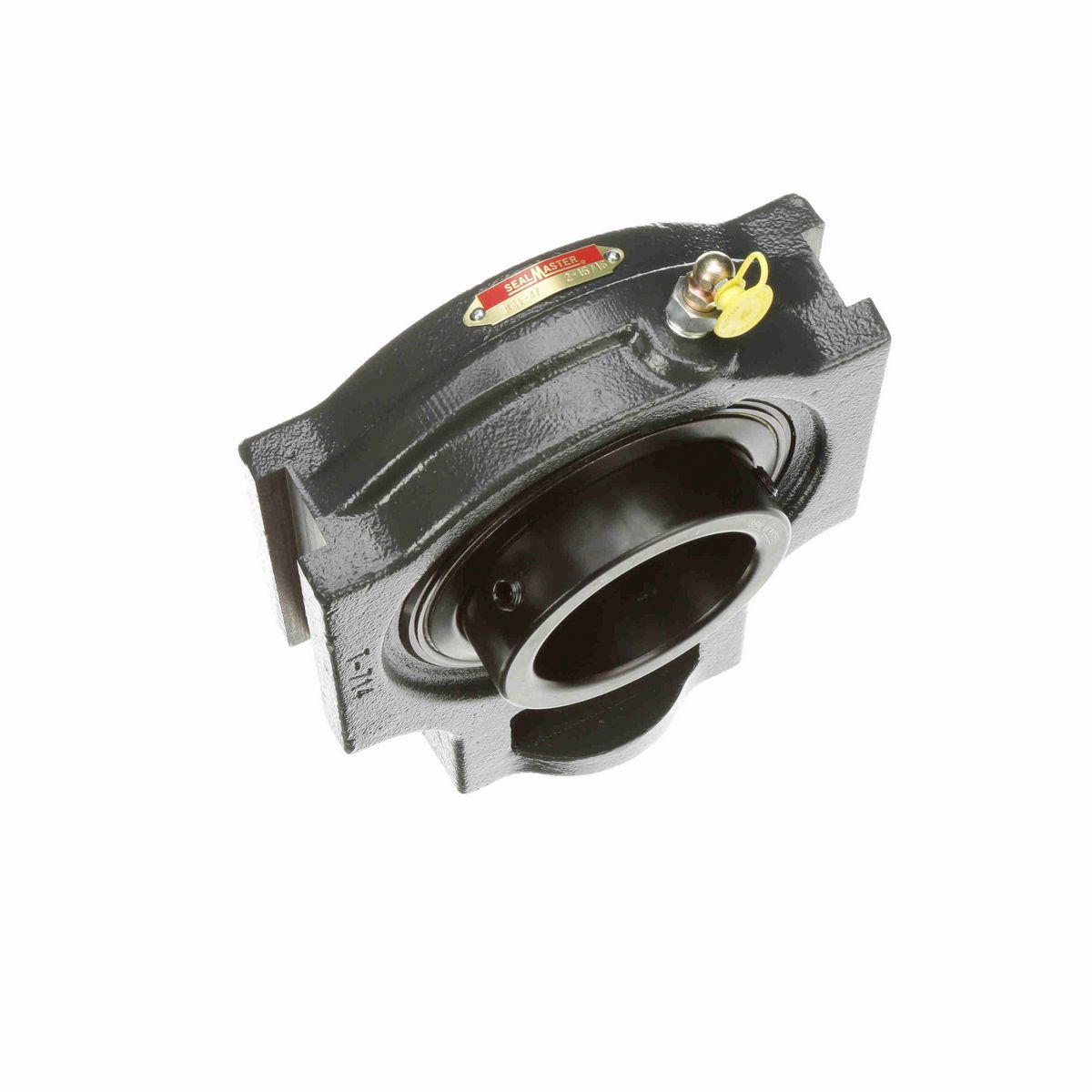 Sealmaster Mounted Cast Iron Wide Slot Take Up Ball Bearing - 52100 Bearing Steel, Black Oxided - Setscrew Lock - MST-47