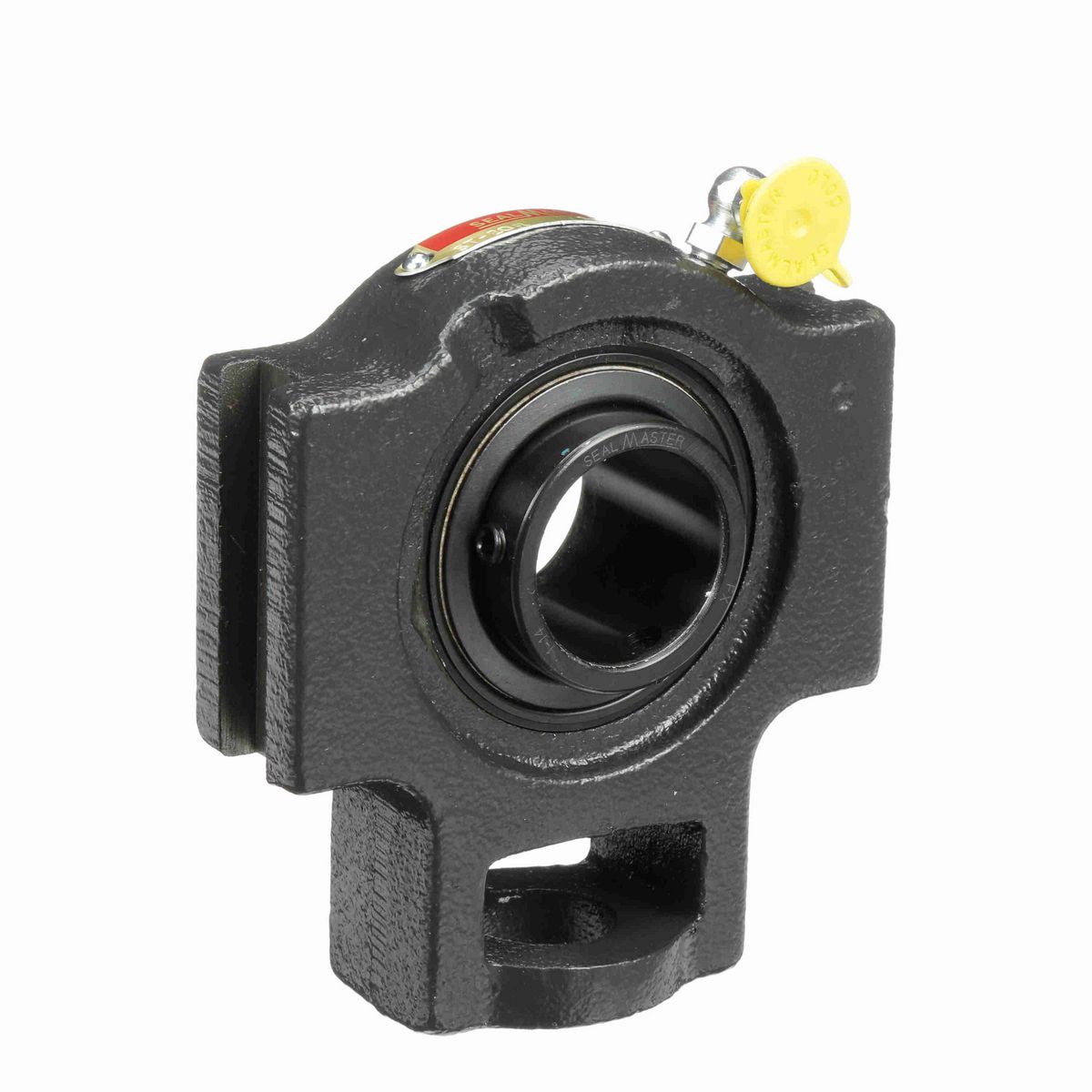 Sealmaster Mounted Cast Iron Wide Slot Take Up Ball Bearing - 52100 Bearing Steel, Black Oxided - Setscrew Lock - ST-20R