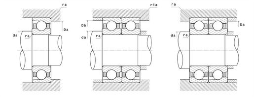 Радиально-упорный шарикоподшипник однорядный или для парного монтажа (дуплексы) NTN 7012