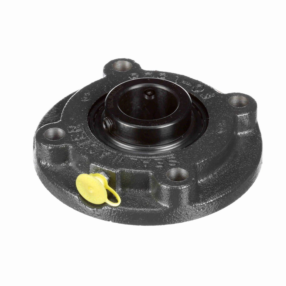Sealmaster Mounted Cast Iron Flange Cartridge Ball Bearing - 52100 Bearing Steel, Black Oxided - Setscrew Lock - MFC-20C