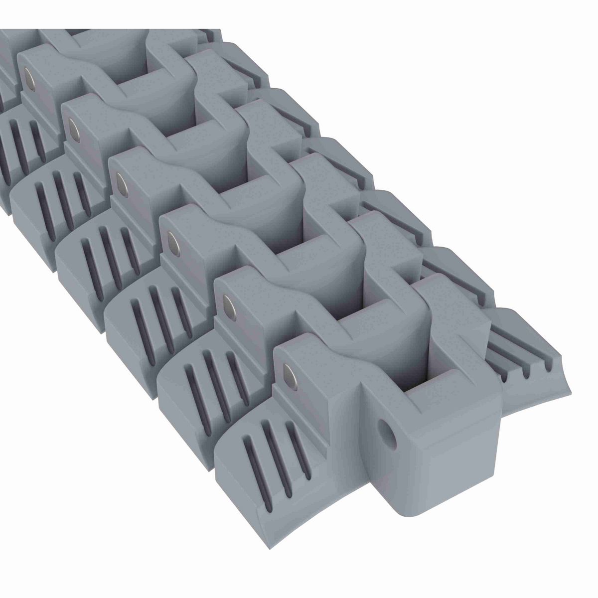 Rexnord 1050 FTLPC Side-flexing Solid Top, Material: Silver Platinum Series, Width: 84mm, Pitch: 1in - 81429802