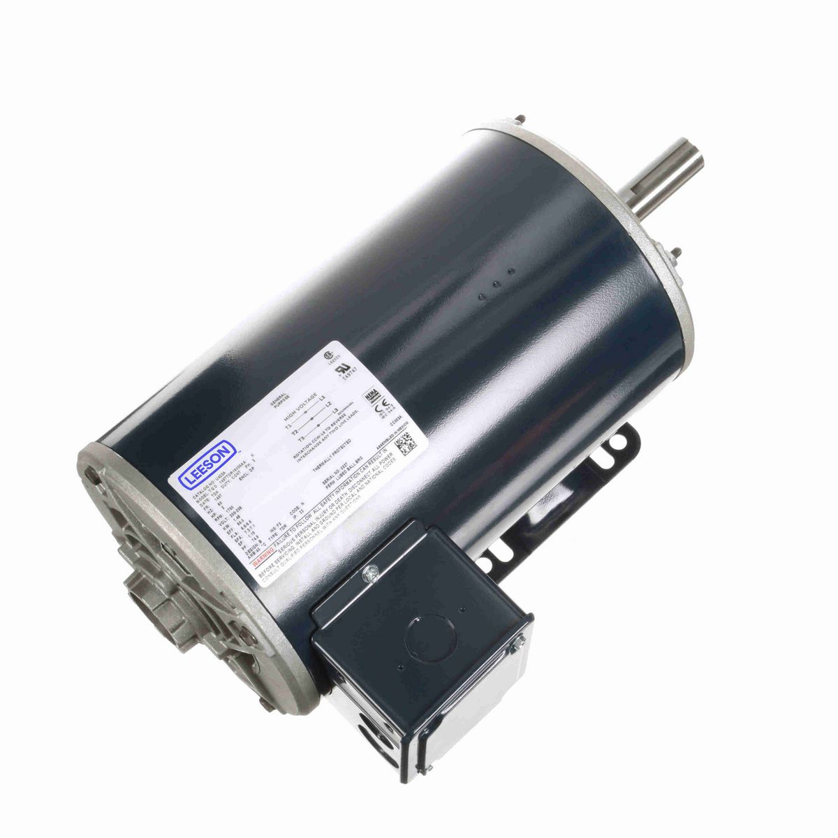 LEESON General Purpose Motor, 2 HP, 3 Ph, 60 Hz, 200-208 V, 1800 RPM, 145T Frame, DP - U422A