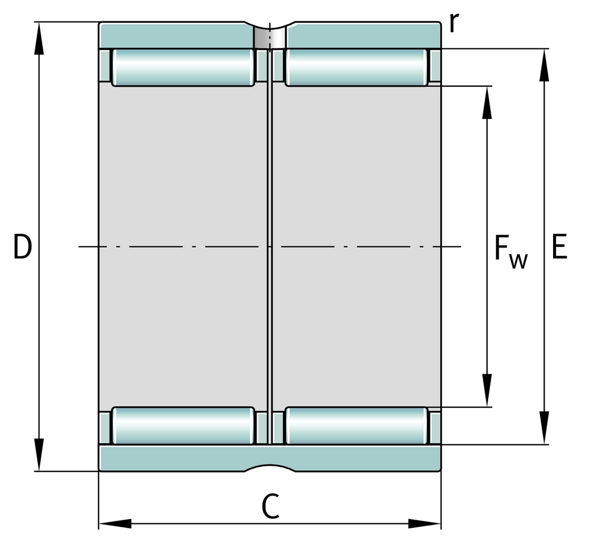 Игольчатый роликоподшипник INA RNAO18X30X24-ZW-ASR1-XL