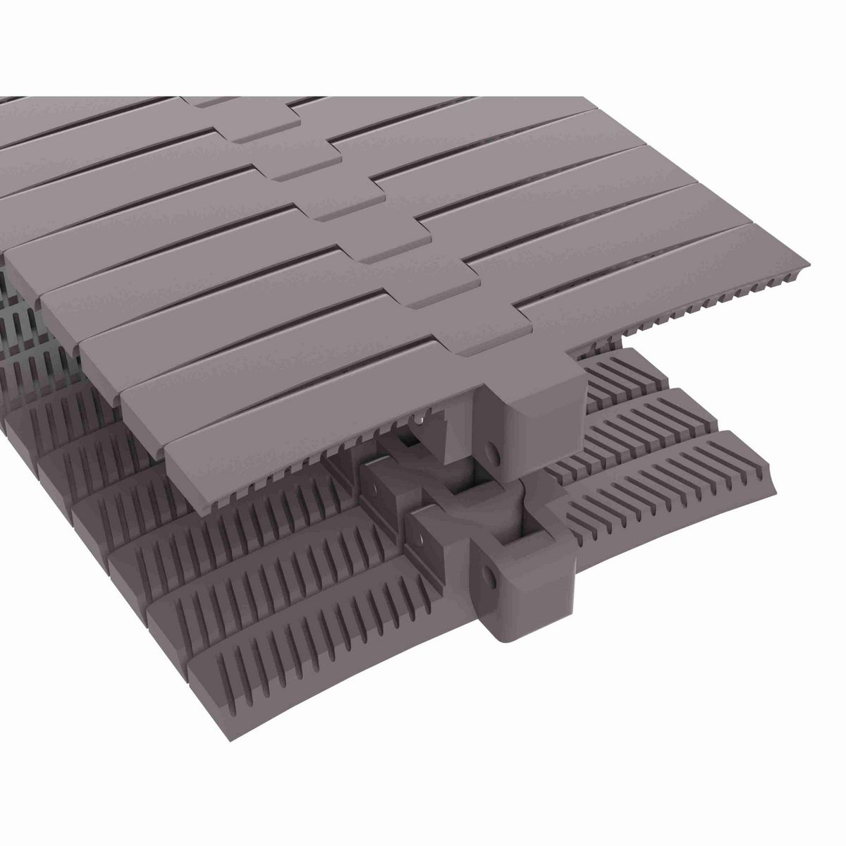 Rexnord 1050 FTLPC Side-flexing Solid Top, Material: Brown High Performance, Width: 7.5in, Pitch: 1in - 81429724