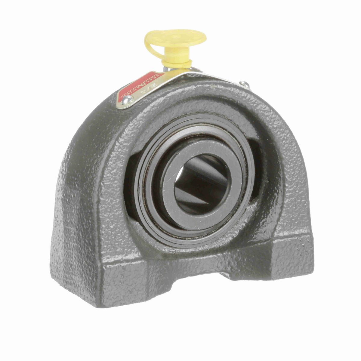 Sealmaster Mounted Cast Iron Tapped Base Pillow Block Ball Bearing - 52100 Bearing Steel, Black Oxided - Setscrew Lock - TB-12