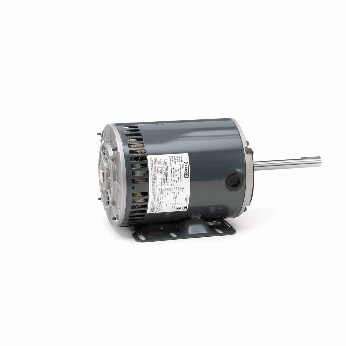 LEESON Refrigeration Motor, 0.50 & 0.33 HP, 3 Ph, 60 & 50 Hz, 208-230/460 & 190/380 V, 900 & 750 RPM, 56HZ Frame, OPAO - X529