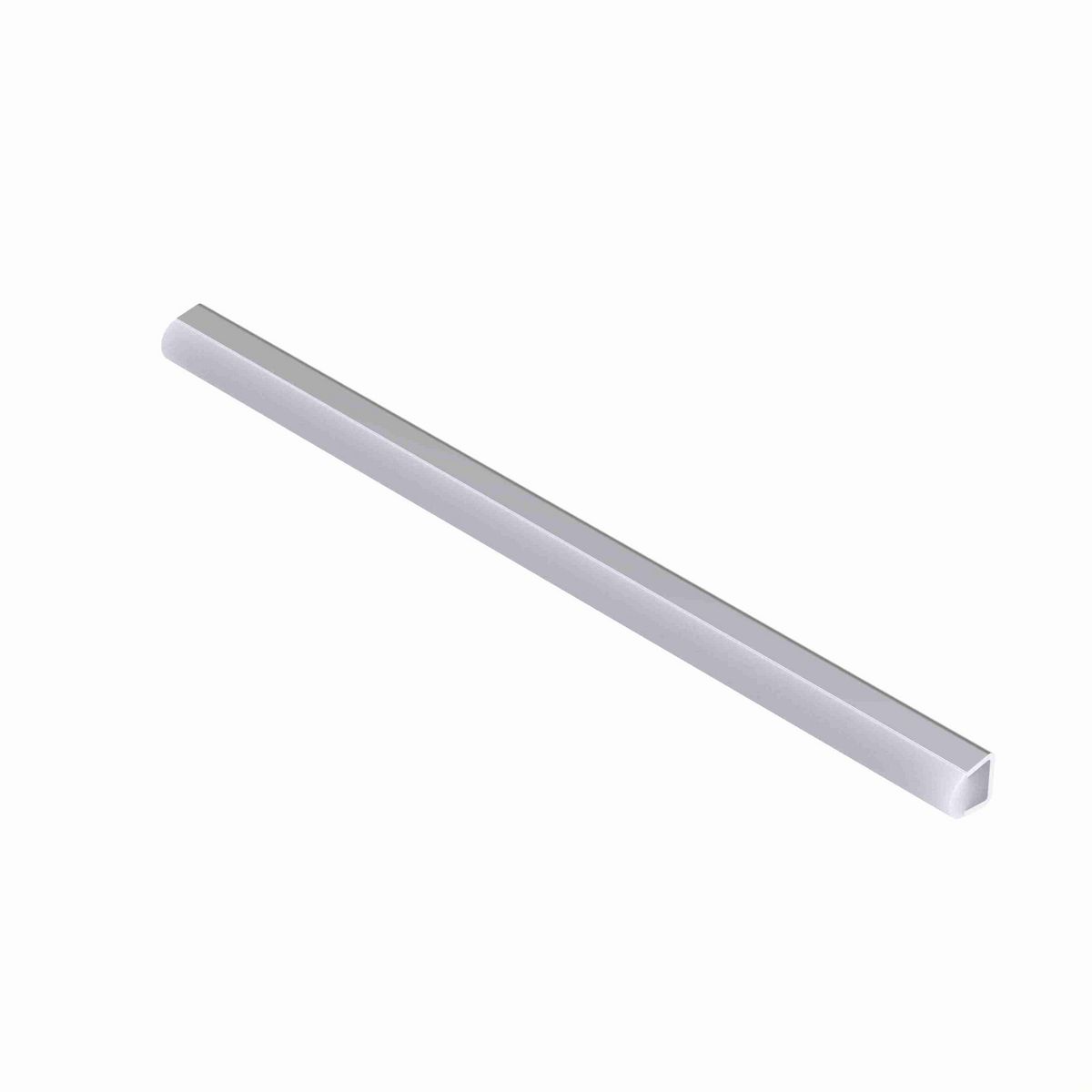 System Plast Round Rail Guide: 0.67"W X 0.67"H X 144"L White UHMW-PE - VG-SSRS-12