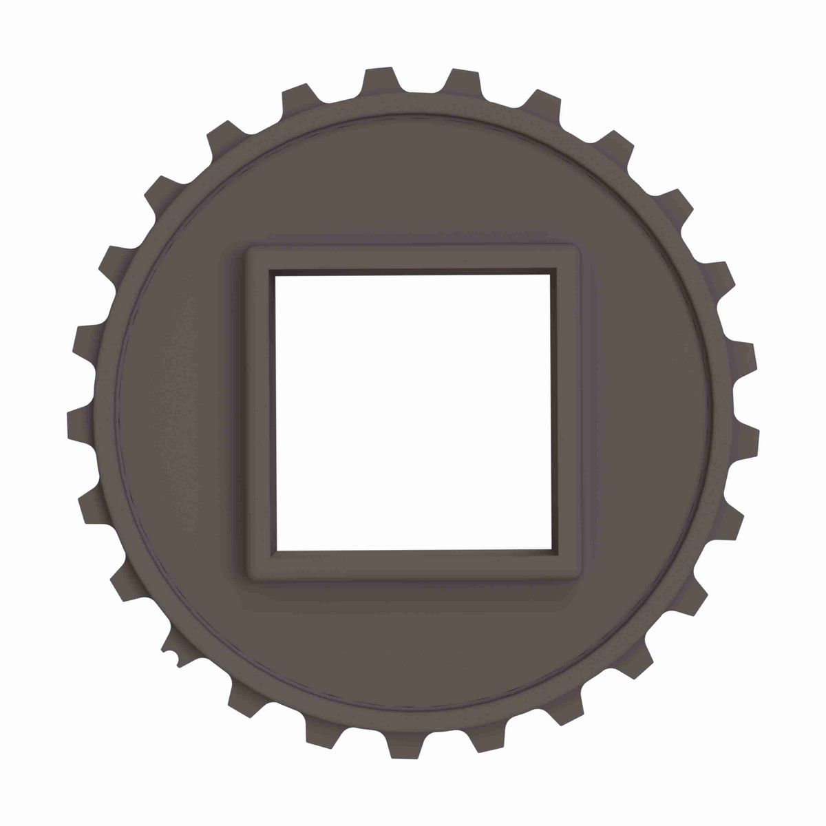 Rexnord 5930 Series Solid One Piece Molded Acetal Sprocket with 25 Teeth and a 2-1/2in Square Bore - 114-694-1