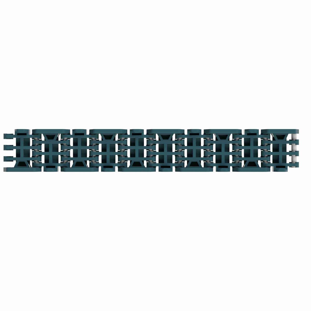 Rexnord 1000RRR Straight Running Raised Rib Rail Track, Material: Green Low Friction Acetal, Width: 38mm, Pitch: 1in - 871.00.00