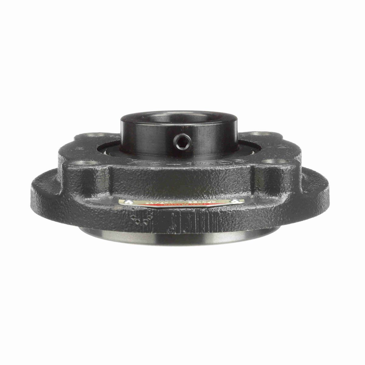 Sealmaster Mounted Cast Iron Flange Cartridge Ball Bearing - 52100 Bearing Steel, Black Oxided - Setscrew Lock - MFC-23