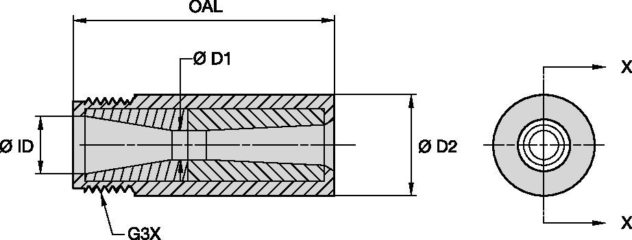 Most effective on jobs where the nozzles are held close to the surface being blasted Kennametal F-AP Series Blast Nozzles - Medium Venturi - Boron Carbide [2940231]