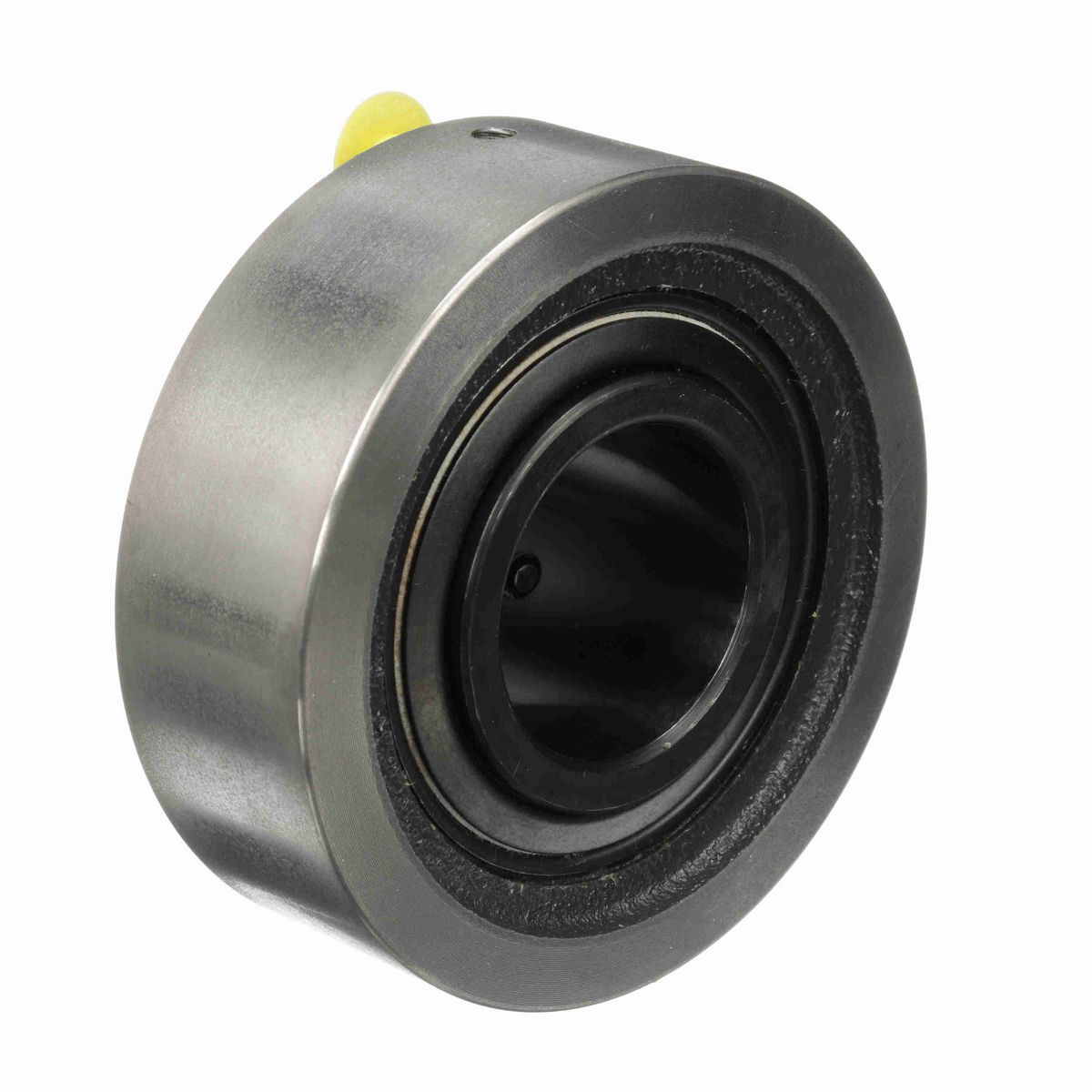 Sealmaster Mounted Cast Iron Cylindrical Cartridge Ball Bearing - 52100 Bearing Steel, Black Oxided - Setscrew Lock - SC-28