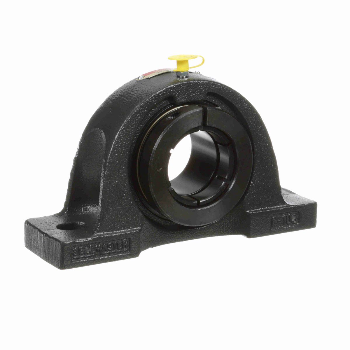 Sealmaster Mounted Cast Iron Two Bolt Pillow Block Ball Bearing - 52100 Bearing Steel, Black Oxided - Concentric Lock - NP-28T
