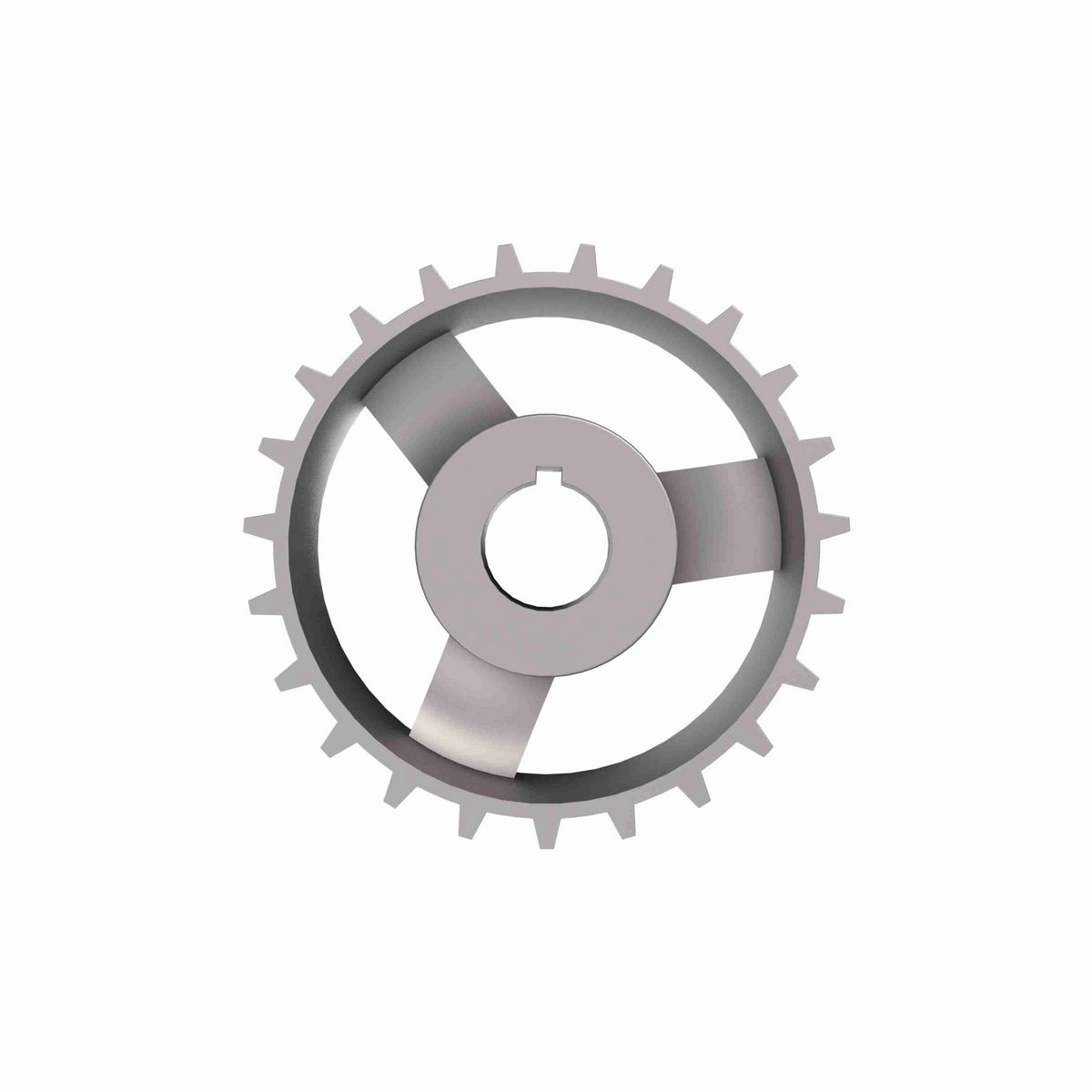 Rexnord 821 Series Solid One Piece Cast Iron Sprocket with 23 Teeth and a 1-1/4in Round Shaft-Ready Bore with Keyway & Setscrew - 401-211-5