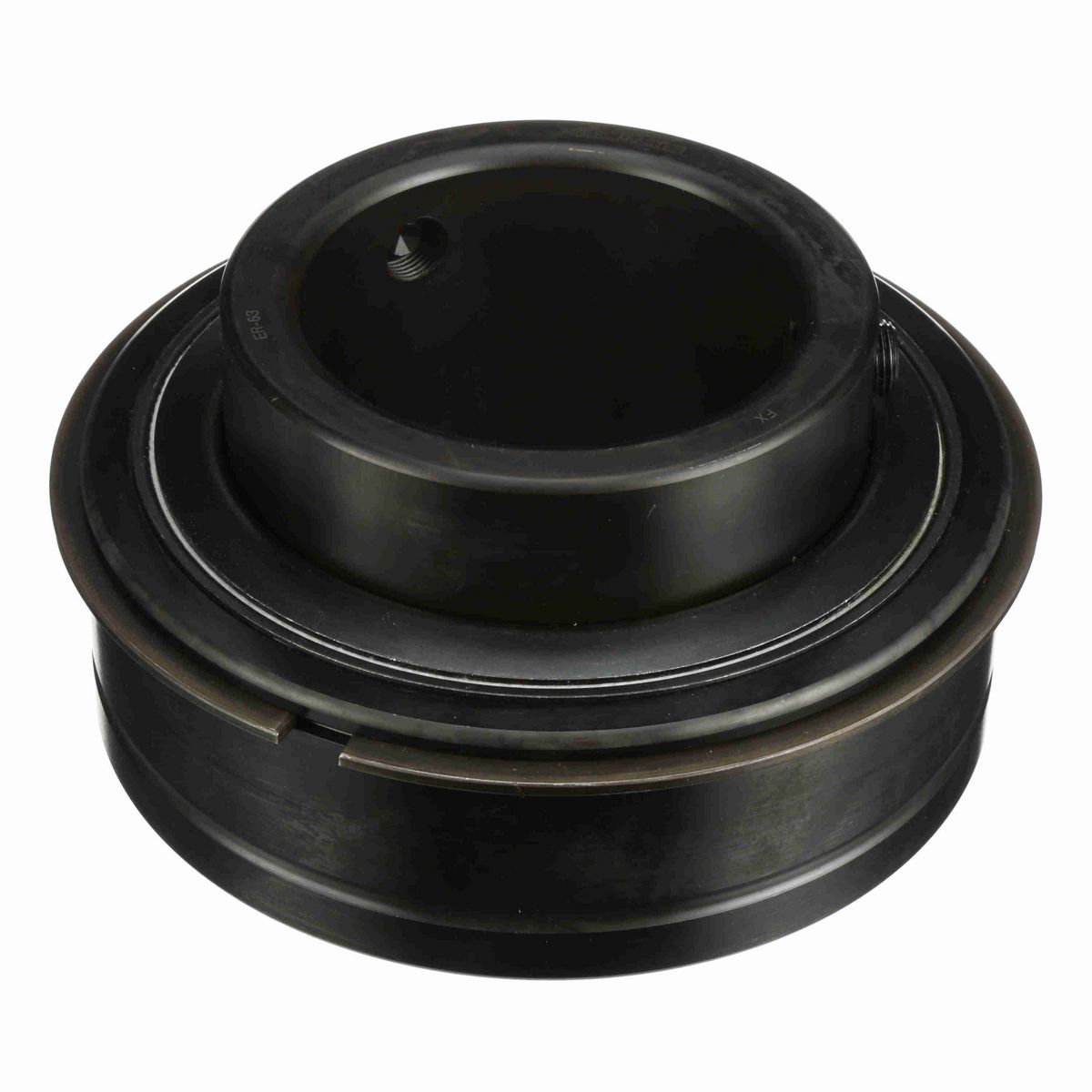 Sealmaster Mounted Insert Only Ball Bearing - 52100 Bearing Steel, Black Oxided - Setscrew Lock - ER-63