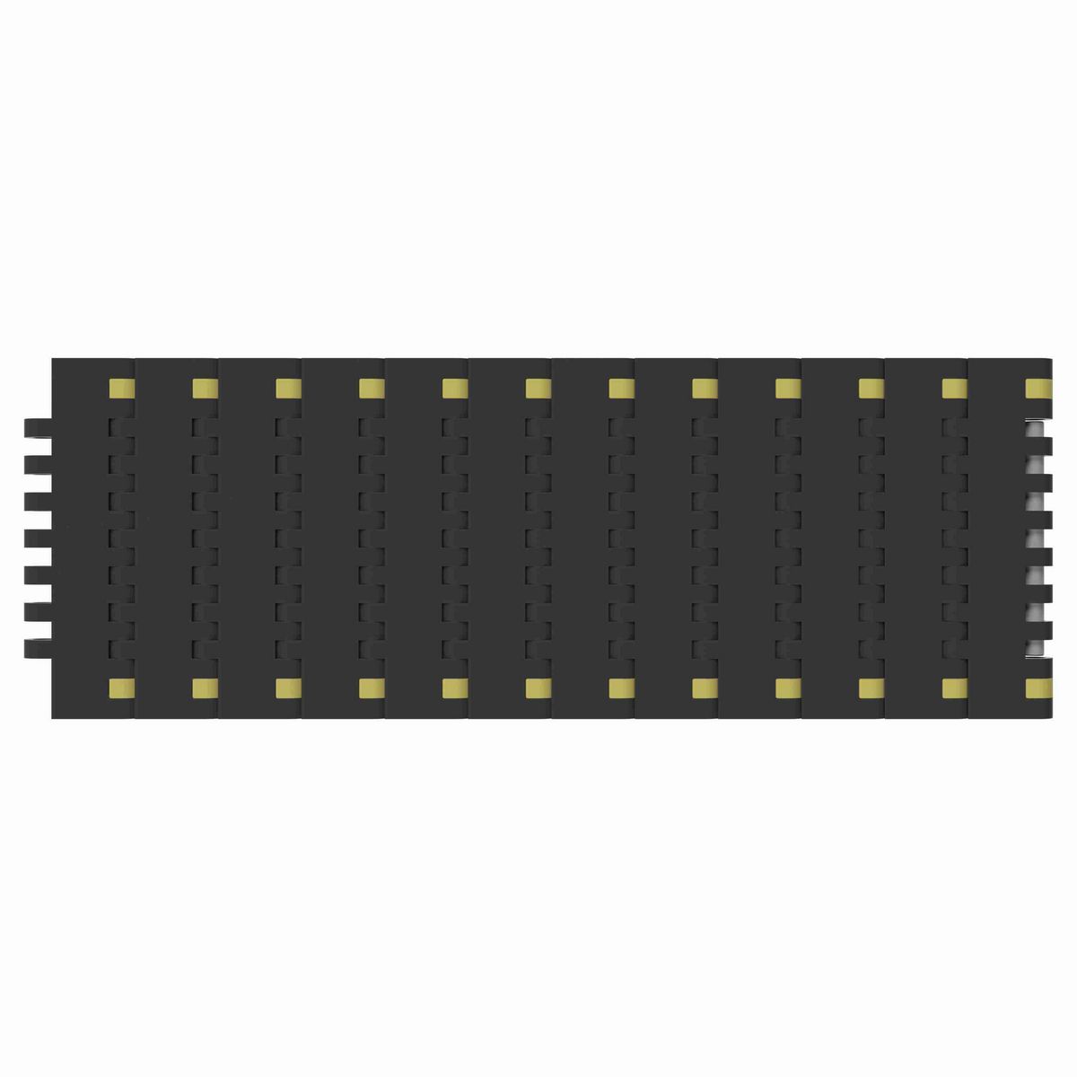 Rexnord 8505 Straight Running Solid Top, Material: Black Anti-Static, Width: 3.25in, Pitch: 0.75in - 81419861