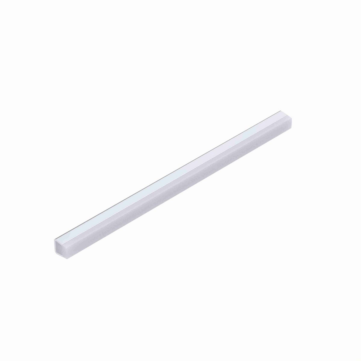 System Plast Modified Flat Guide Rail: 0.67"W X 0.67"H X 240"L White UHMW-PE - VG-SSMS-20