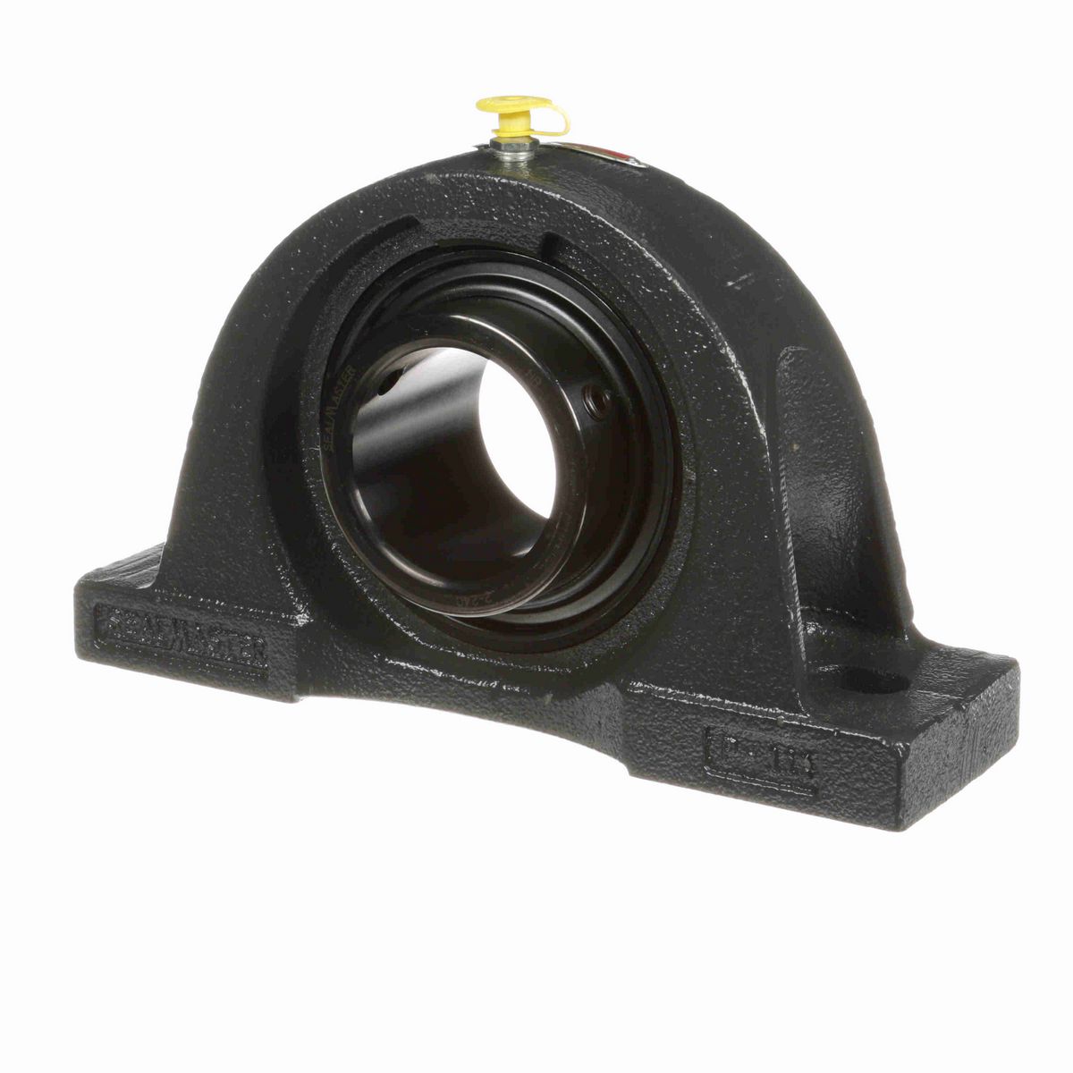 Sealmaster Mounted Cast Iron Two Bolt Pillow Block Ball Bearing - 52100 Bearing Steel, Black Oxided - Setscrew Lock - NP-36C