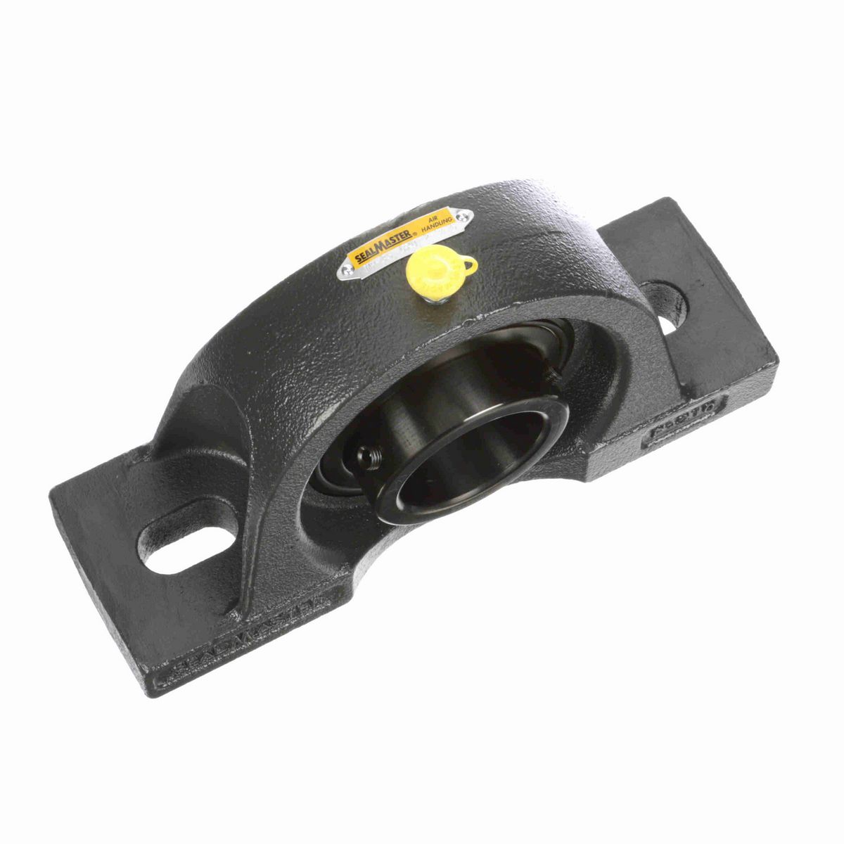 Sealmaster Mounted Cast Iron Two Bolt Pillow Block Ball Bearing - 52100 Bearing Steel, Black Oxided - Setscrew Lock - Air Handling Housing Fit, Noise Tested - MP-35 CXU