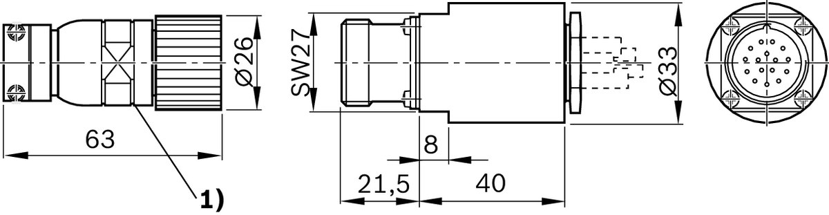 Гнездо и разъем Bosch Rexroth BG [R141400060]