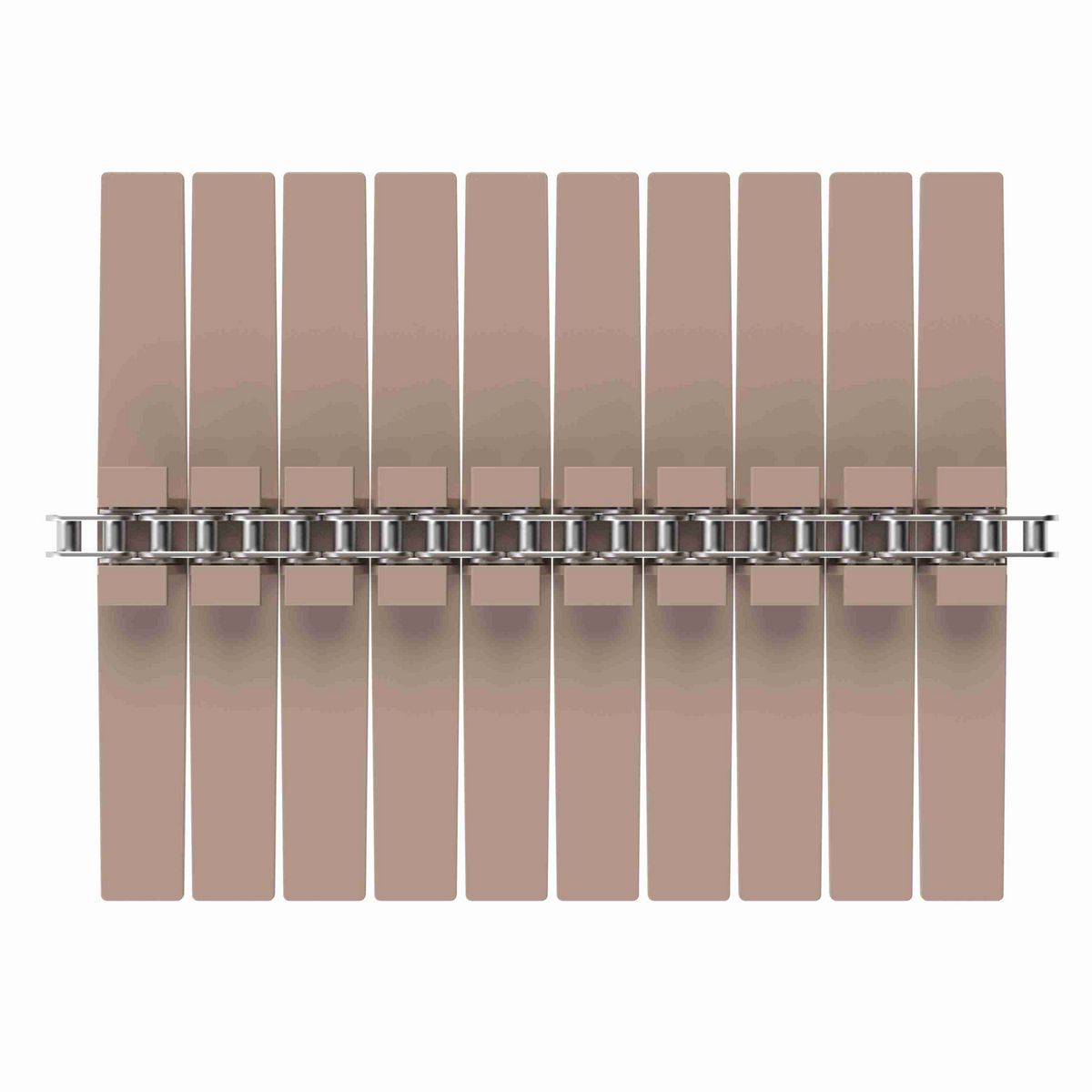 Rexnord 1873TAB Side-flexing Solid Top, Material: Tan Low Friction, Width: 12in, Pitch: 1.5in - LF1873K12