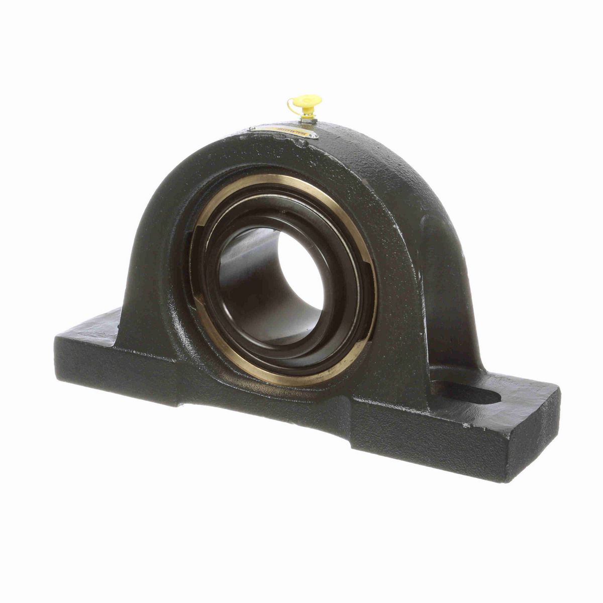 Sealmaster Mounted Cast Iron Two Bolt Pillow Block Ball Bearing - 52100 Bearing Steel, Black Oxided - Setscrew Lock - EMP-63