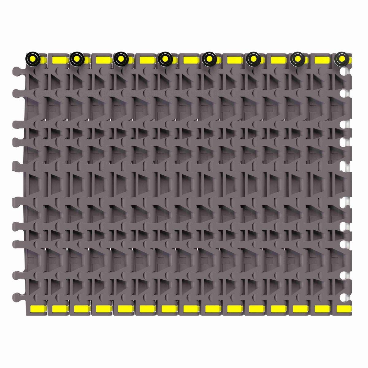 Rexnord 7956B Side-flexing Flush Grid, Material: Brown High Performance, Width: 15in, Pitch: 1.25in - 10324702