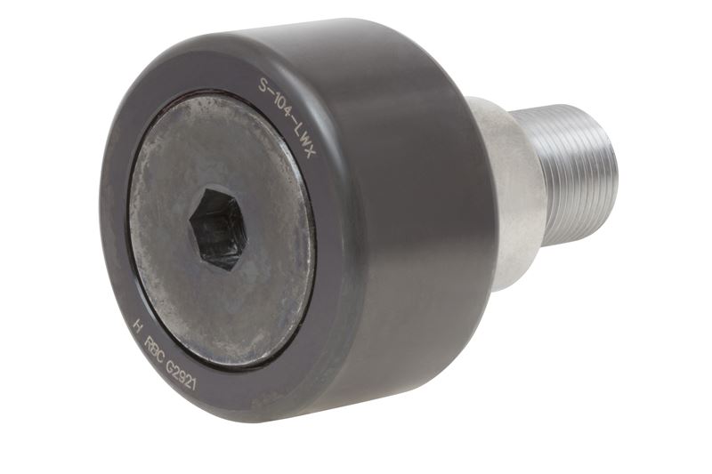 Игольчатый опорный ролик с цапфой RBC S104LWX, регулируемый эксцентриковый, с уплотнением, с шестигранным отверстием