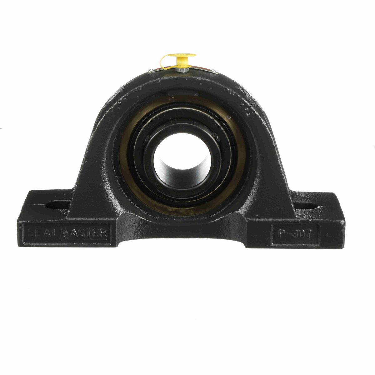 Sealmaster Mounted Cast Iron Two Bolt Pillow Block Ball Bearing - 52100 Bearing Steel, Black Oxided - Setscrew Lock - EMP-24