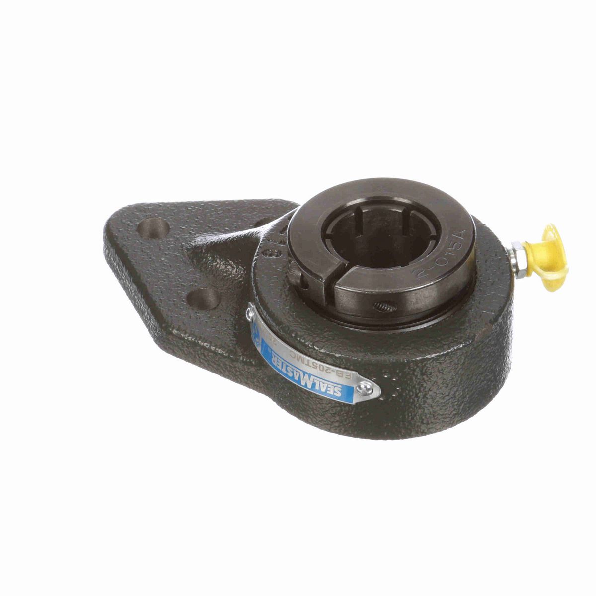 Sealmaster Mounted Cast Iron Three Bolt Flange Bracket Ball Bearing - 52100 Bearing Steel, Black Oxided - Concentric Lock - FB-205TMC