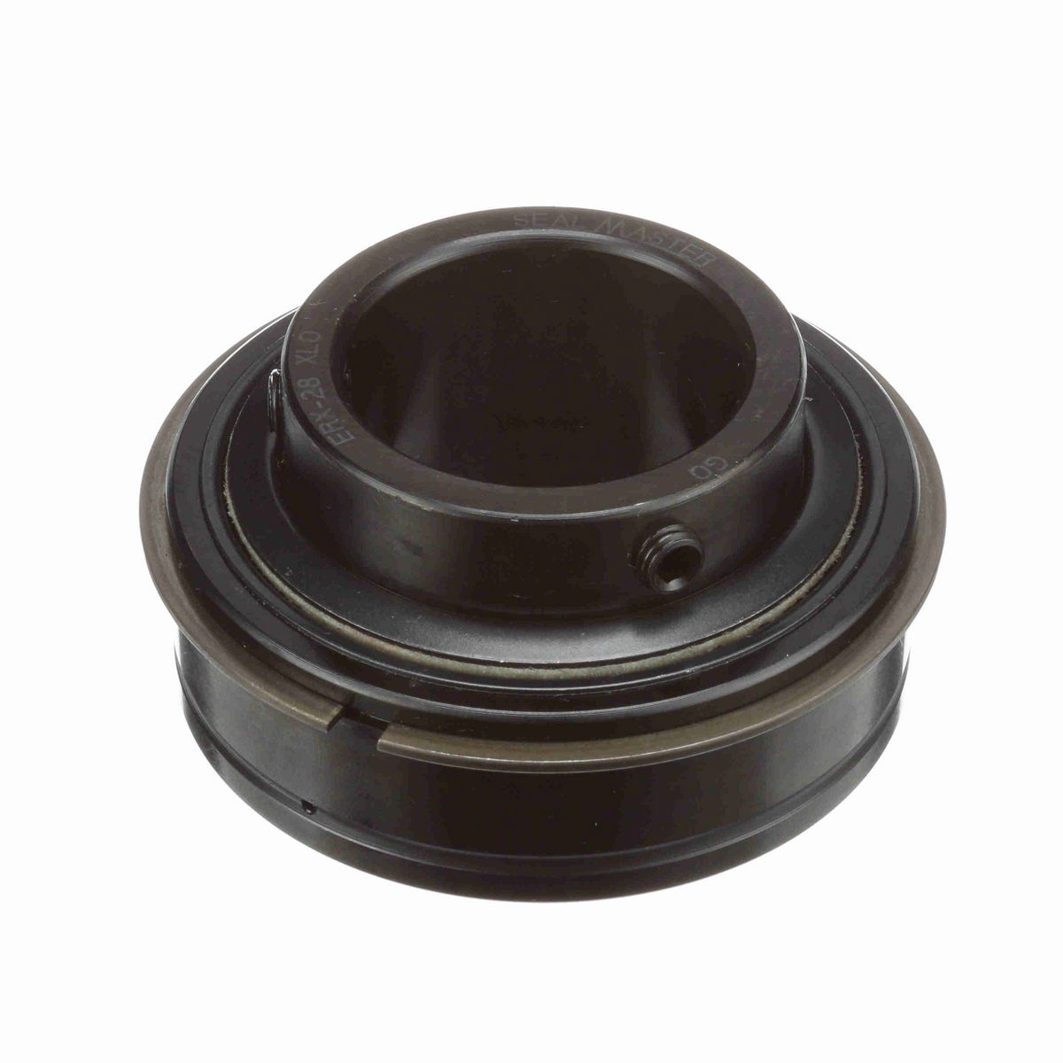 Sealmaster Mounted Insert Only Ball Bearing - 52100 Bearing Steel, Black Oxided - Setscrew Lock - Extra Low Drag - ERX-28 XLO
