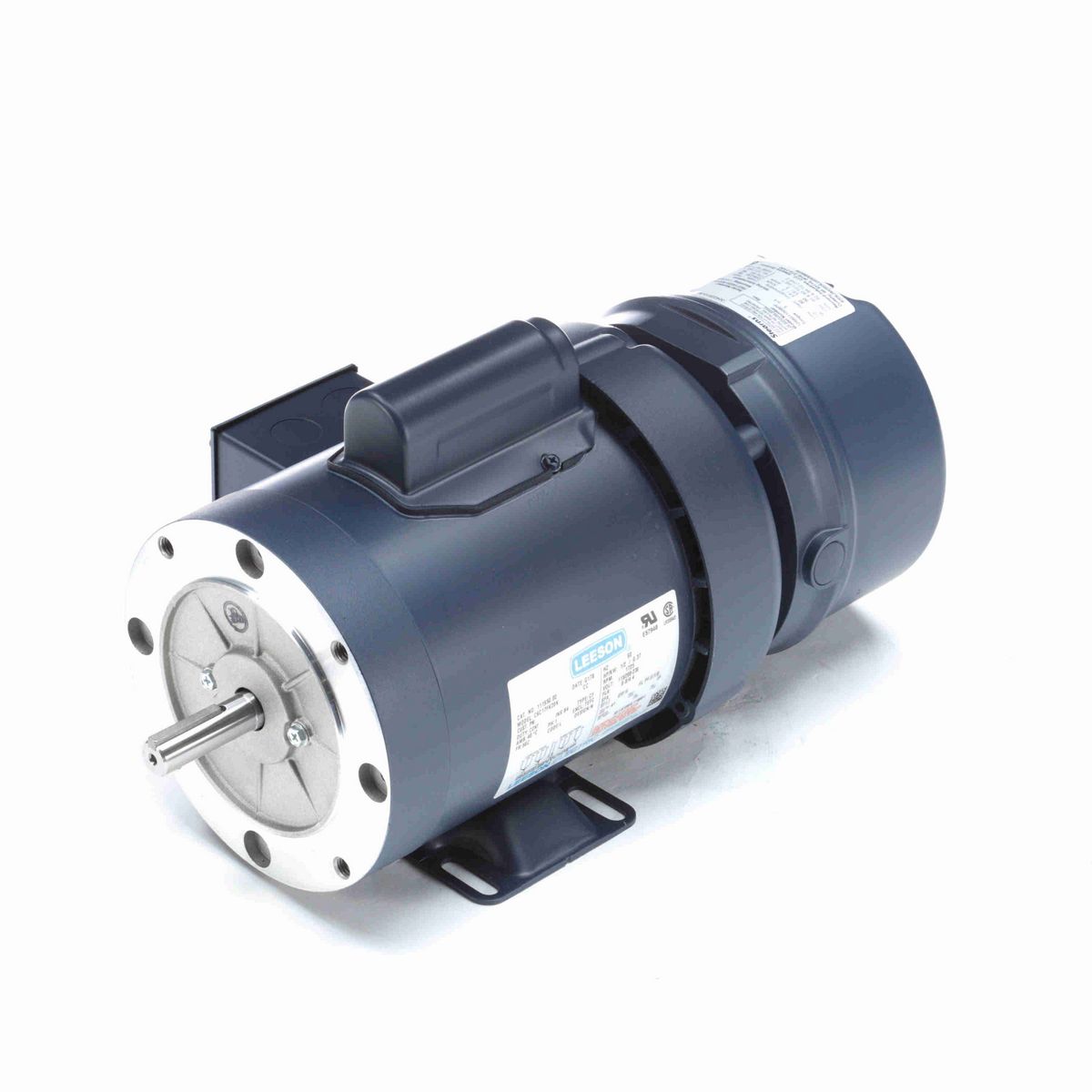 LEESON Brake Motor, 0.50 HP, 1 Ph, 60 Hz, 115/230 V, 1800 RPM, 56C Frame, TEFC - 111950.00